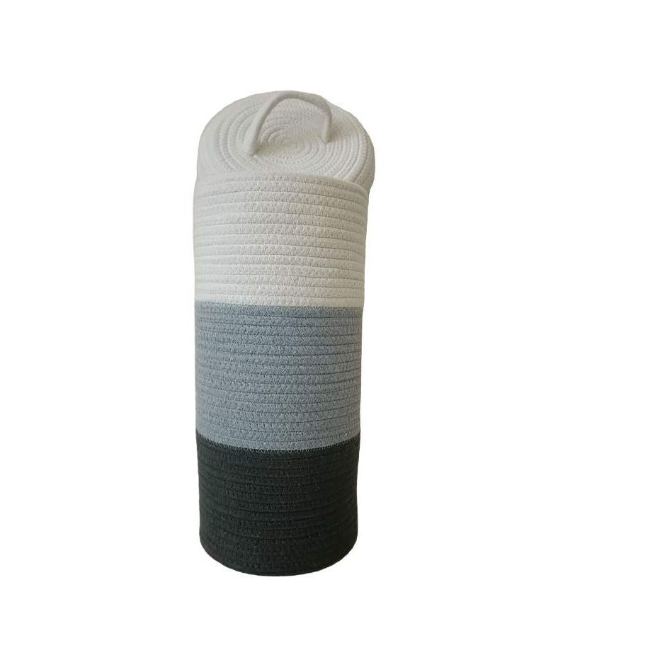 Dark Gray Toilet Paper Roll Storage Basket